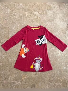 Mini Taylor Long Sleeves Pumpkin Embroidered Dress 1/2Y Girls Halloween Fall